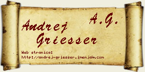 Andrej Griesser vizit kartica